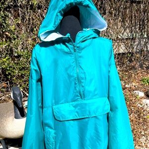 Green, lined, Pullover, Windbreaker, size L